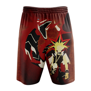 Yu-Gi-Oh! Yugi Muto And Slifer The Sky Dragon Beach Shorts   