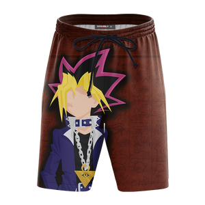 Yu-Gi-Oh! Yugi Muto And Slifer The Sky Dragon Beach Shorts   