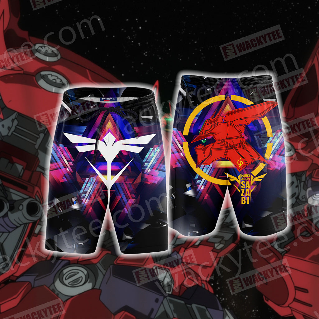 Neo Zeon - Gundam Unisex 3D T-shirt Beach Shorts