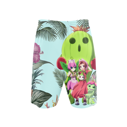 Digimon Palmon Evolution Line Beach Shorts