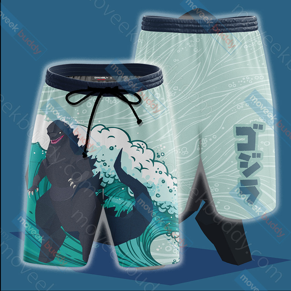 Godzilla King Of The Monsters New Style Unisex 3D T-shirts Beach Shorts