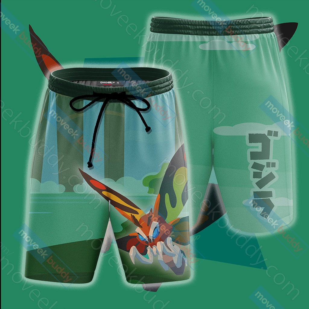 Godzilla King Of The Monsters Mothra New Style Unisex 3D T-shirt Beach Shorts