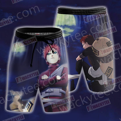 Naruto Gaara 3D T-shirt Beach Shorts