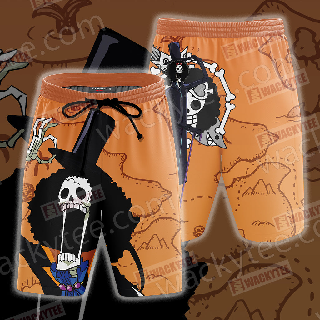 One Piece Soul King Brook Unisex 3D T-shirt Beach Shorts