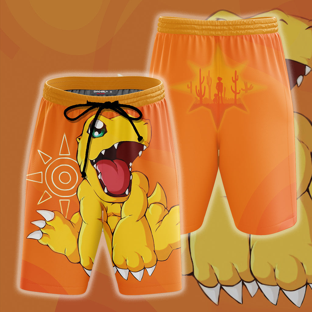 Digimon Agumon Unisex Beach Shorts