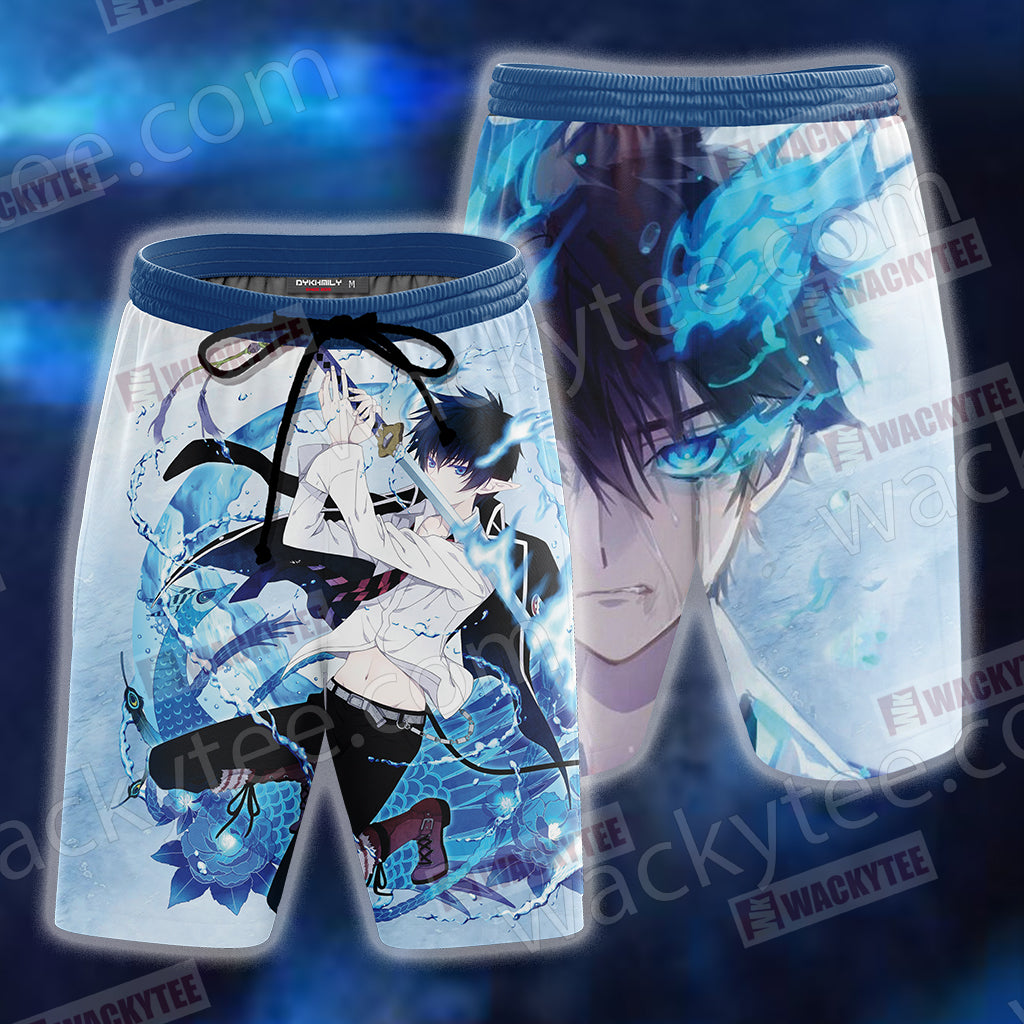 Blue Exorcist Rin Okumura 3D T-shirt Beach Shorts