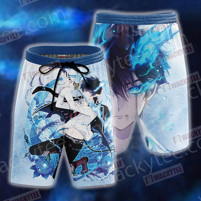 Blue Exorcist Rin Okumura 3D T-shirt Beach Shorts