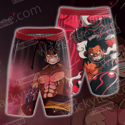 One Piece Luffy Snake Man 3D T-shirt Beach Shorts