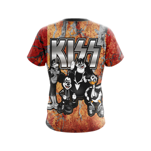 Kiss band x Disney character Unisex 3D T-shirt   