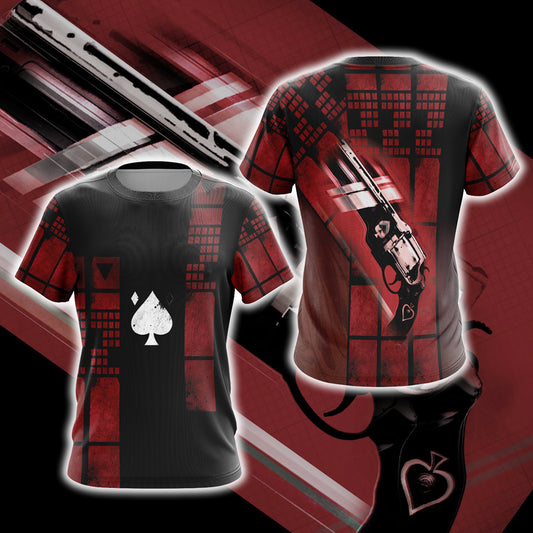 Destiny 2 - Ace Of Spades Unisex Zip Up Hoodie T-Shirt Pullover Hoodie T-shirt