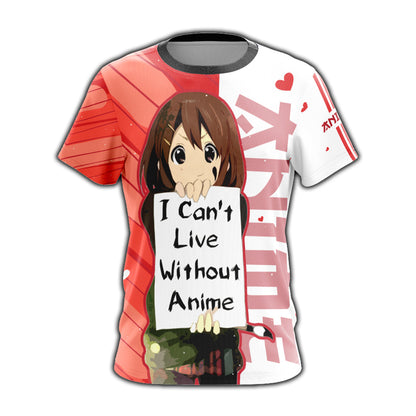 I Can't Live Without Anime Unisex 3D T-shirt Zip Hoodie