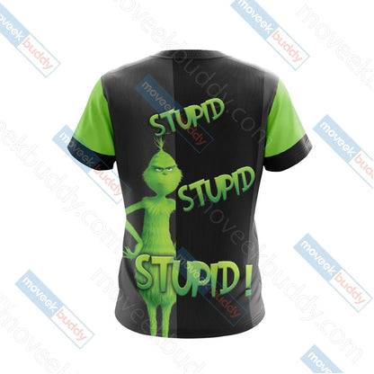 The Grinch "stupid, stupid, stupid!" Unisex 3D T-shirt