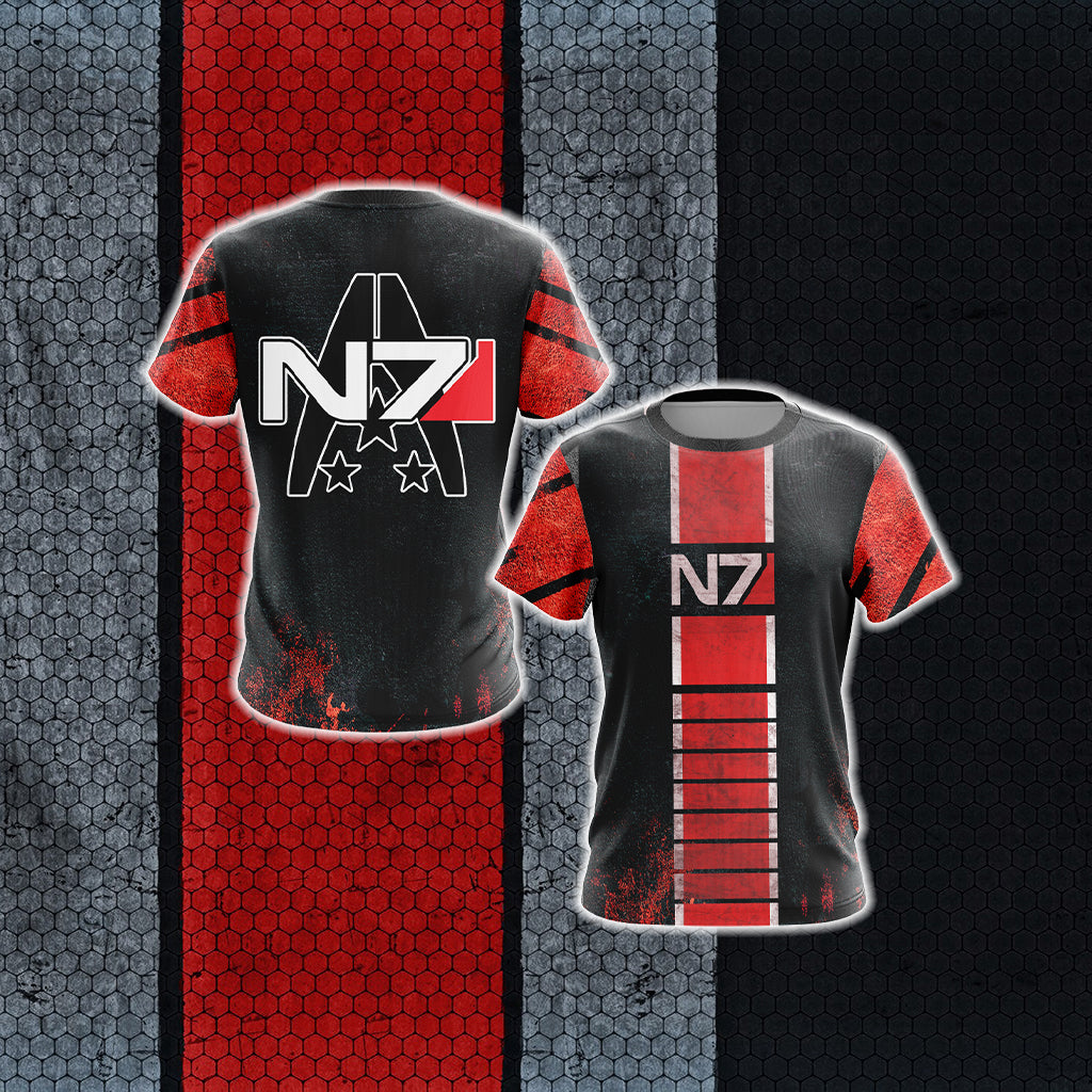 Mass Effect - N7 New Version Unisex 3D T-shirt   