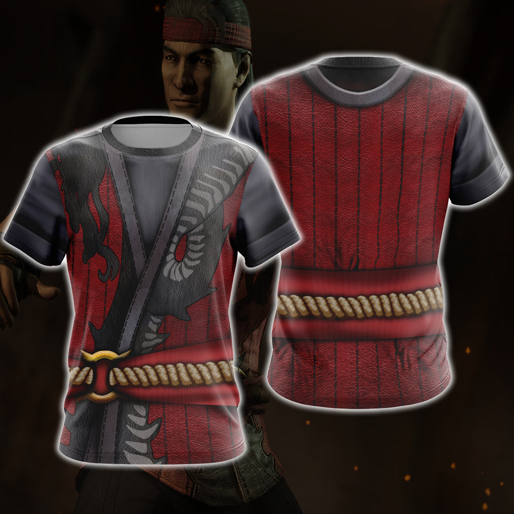Mortal Kombat Liu Kang Cosplay Unisex 3D T-shirt Zip Hoodie T-shirt