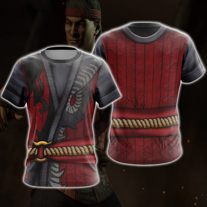 Mortal Kombat Liu Kang Cosplay Unisex 3D T-shirt Zip Hoodie T-shirt