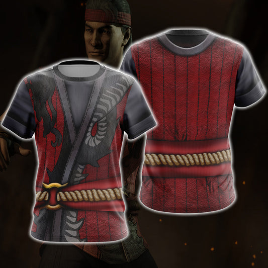 Mortal Kombat Liu Kang Cosplay Unisex 3D T-shirt Zip Hoodie T-shirt
