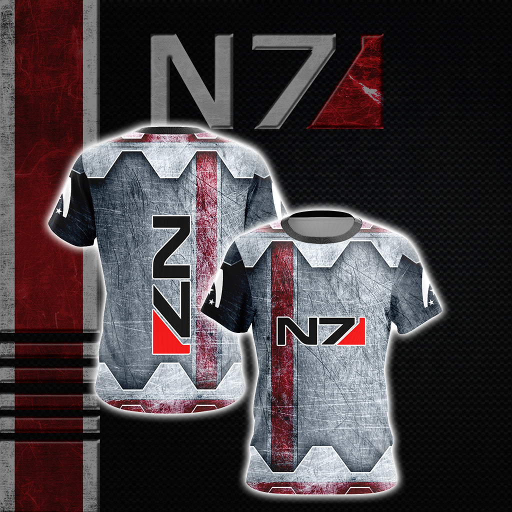 Mass Effect - N7 New Look Unisex 3D T-shirt   