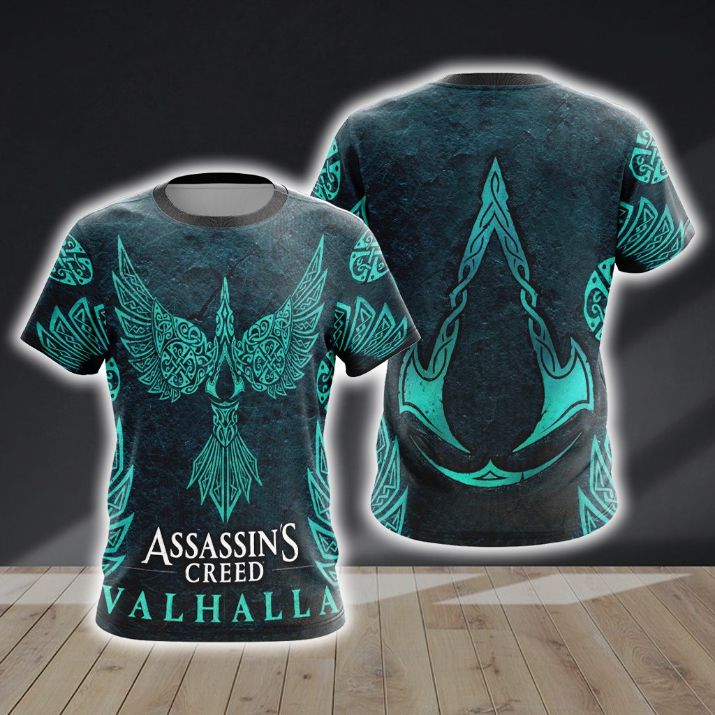 Assassin's Creed Valhalla Unisex 3D T-shirt Zip Hoodie Pullover Hoodie T-shirt