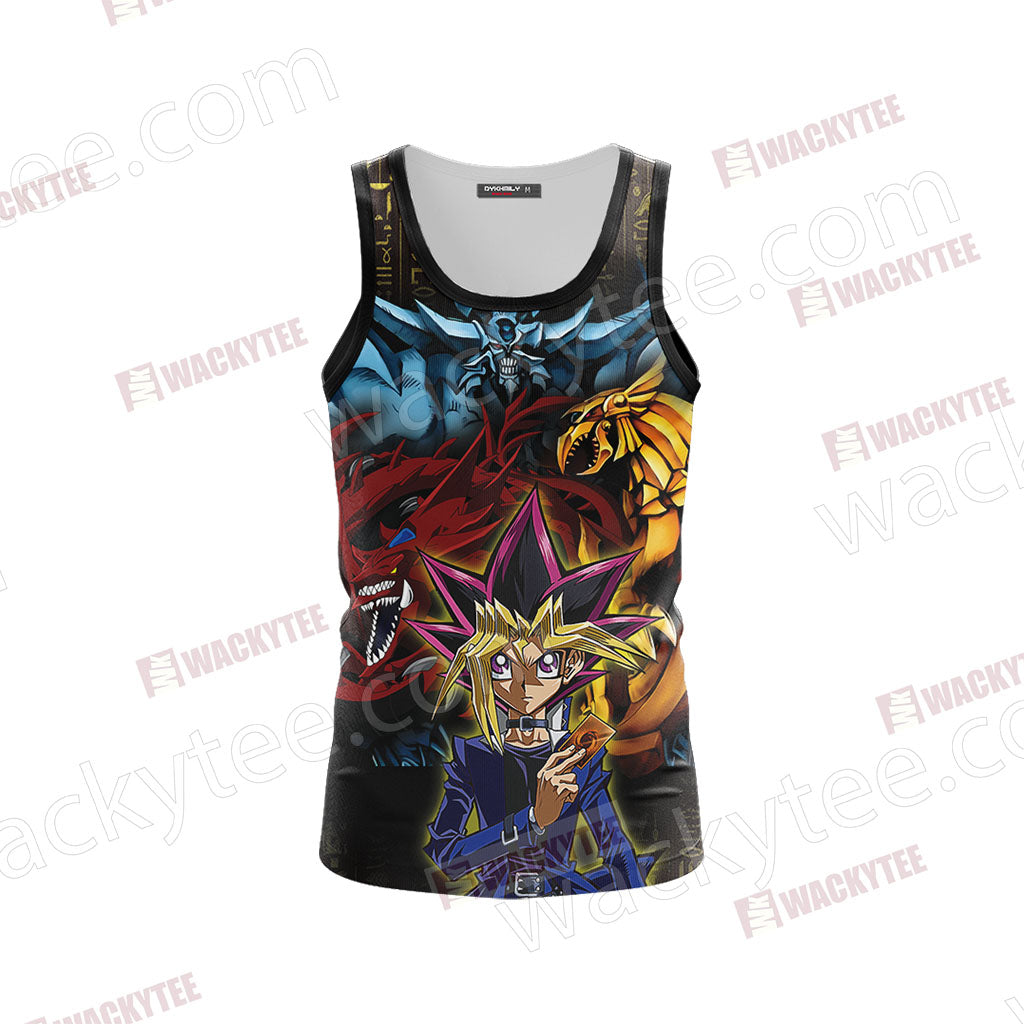Yu Gi Oh! Obelisk Slifer and Ra 3D T-shirt