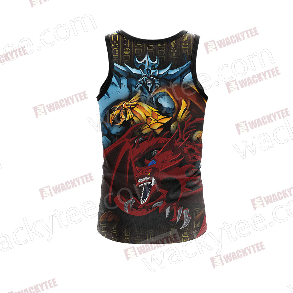 Yu Gi Oh! Obelisk Slifer and Ra 3D T-shirt