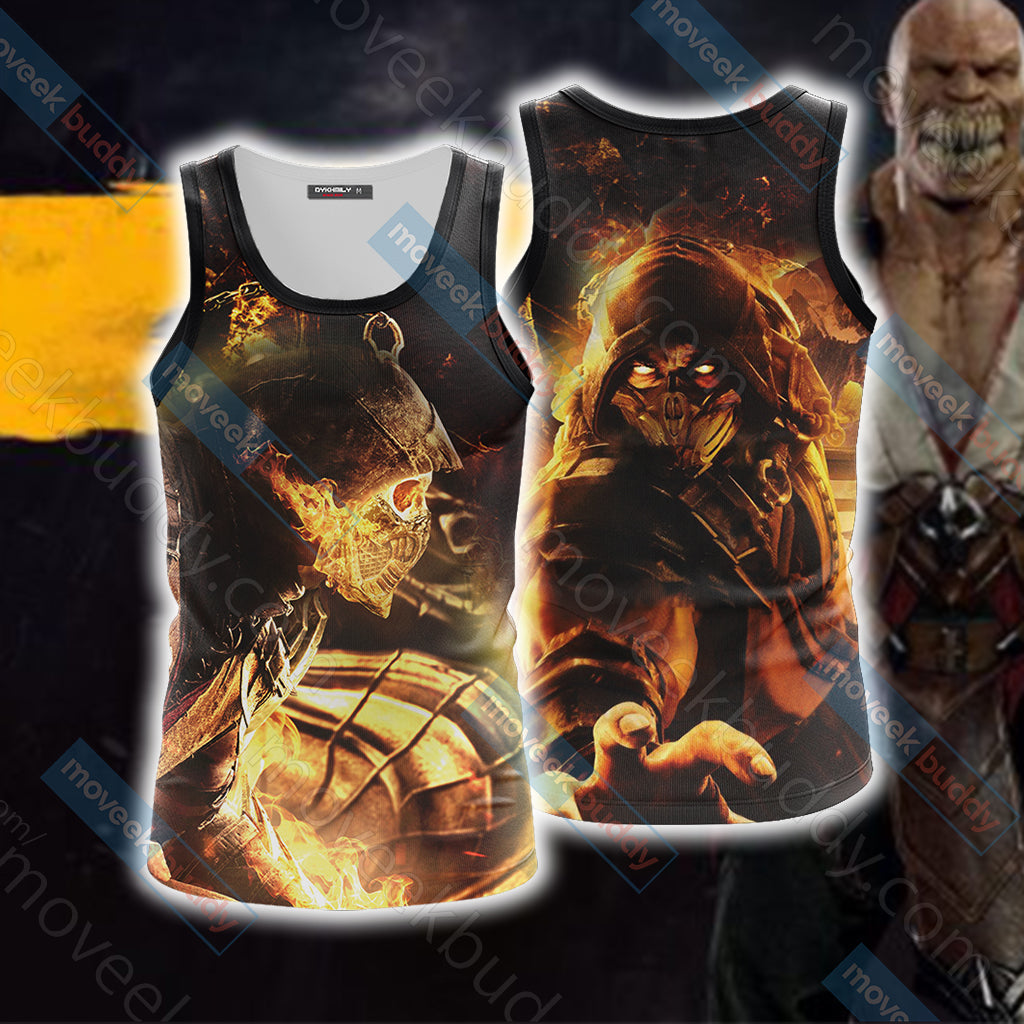 Mortal Kombat Scorpion New Version 3D T-shirt Tank Top