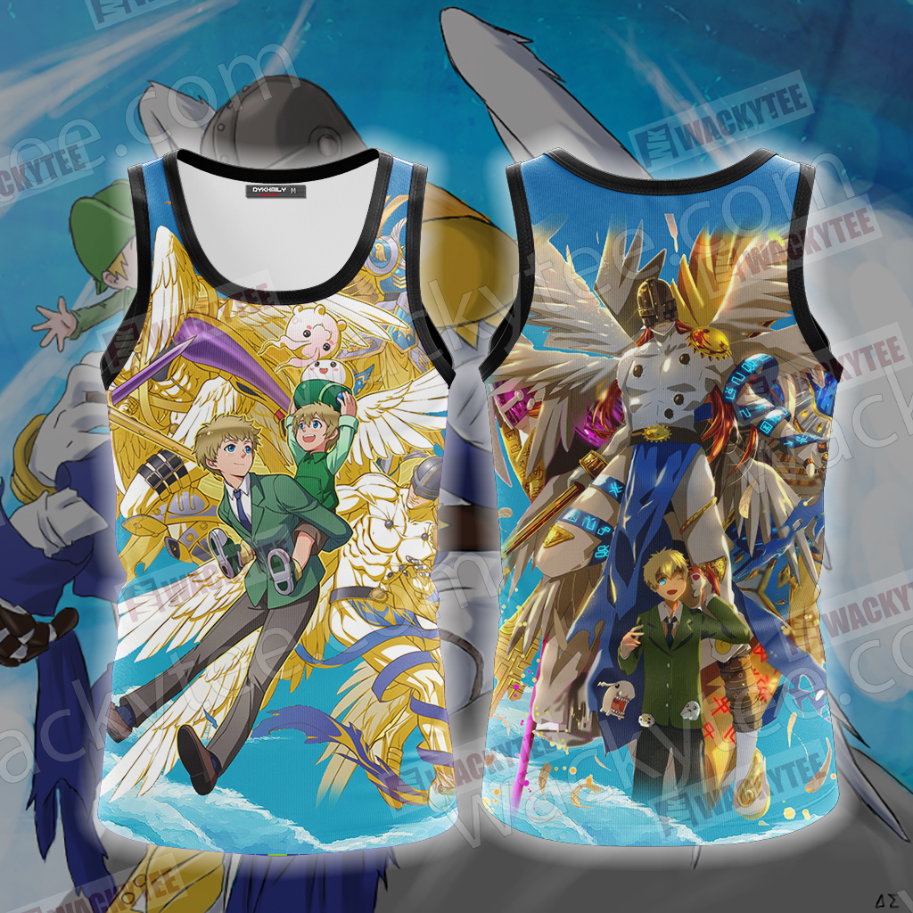 Digimon Takaishi Takeru And Angemon Unisex 3D T-shirt Tank Top