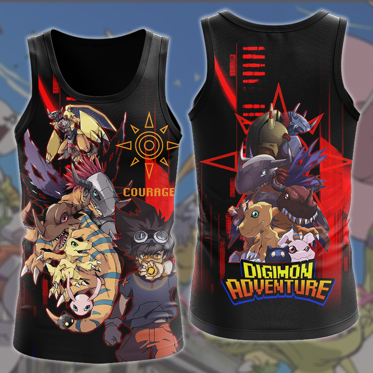 Digimon Video Game All Over Printed T-shirt Tank Top Zip Hoodie Pullover Hoodie Hawaiian Shirt Beach Shorts Joggers Tank Top