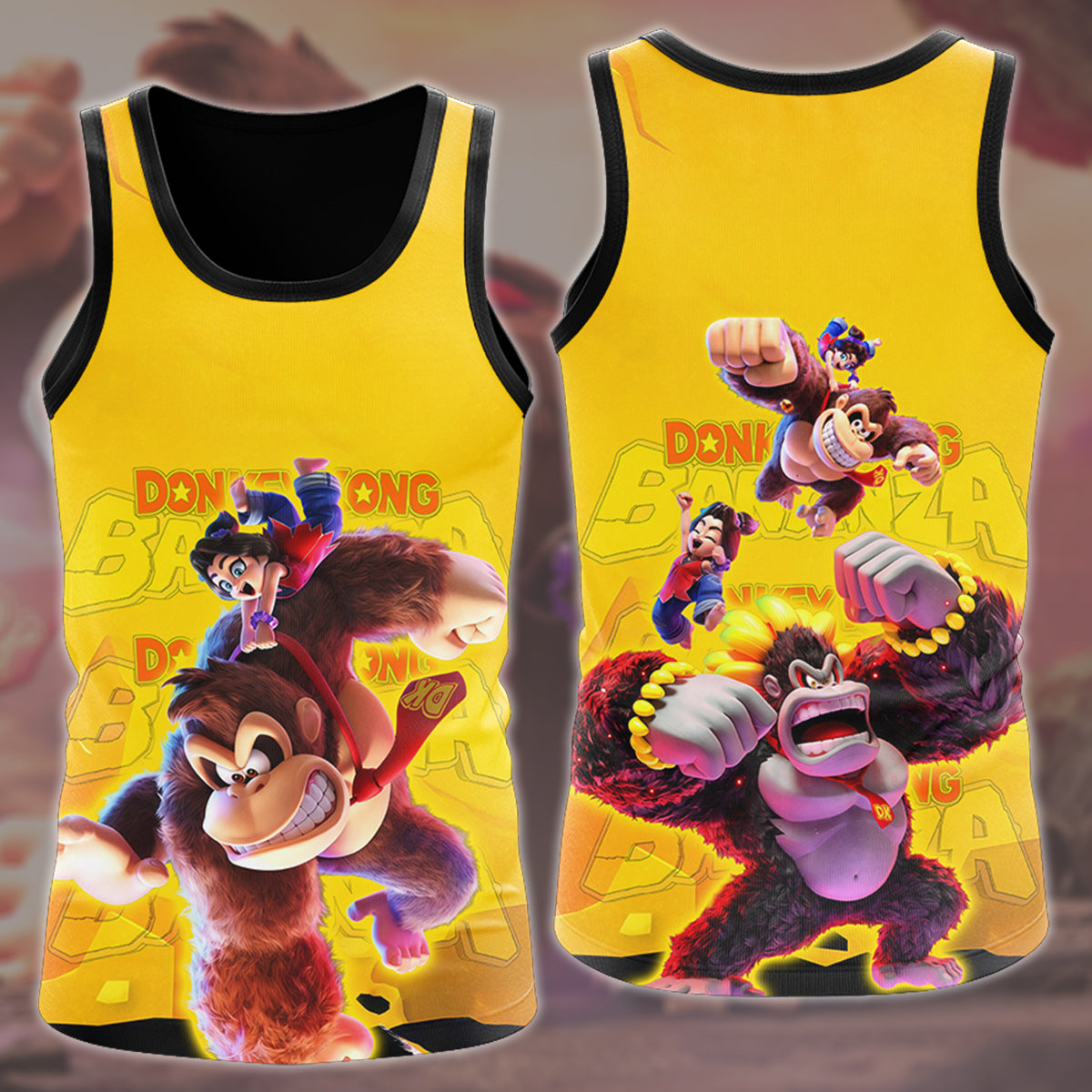 Donkey Kong Bananza Video Game All Over Printed T-shirt Tank Top Zip Hoodie Pullover Hoodie Hawaiian Shirt Beach Shorts Joggers Tank Top
