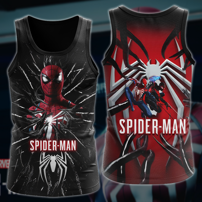 Spider-Man 2 Video Game All Over Printed T-shirt Tank Top Zip Hoodie Pullover Hoodie Hawaiian Shirt Beach Shorts Joggers Tank Top