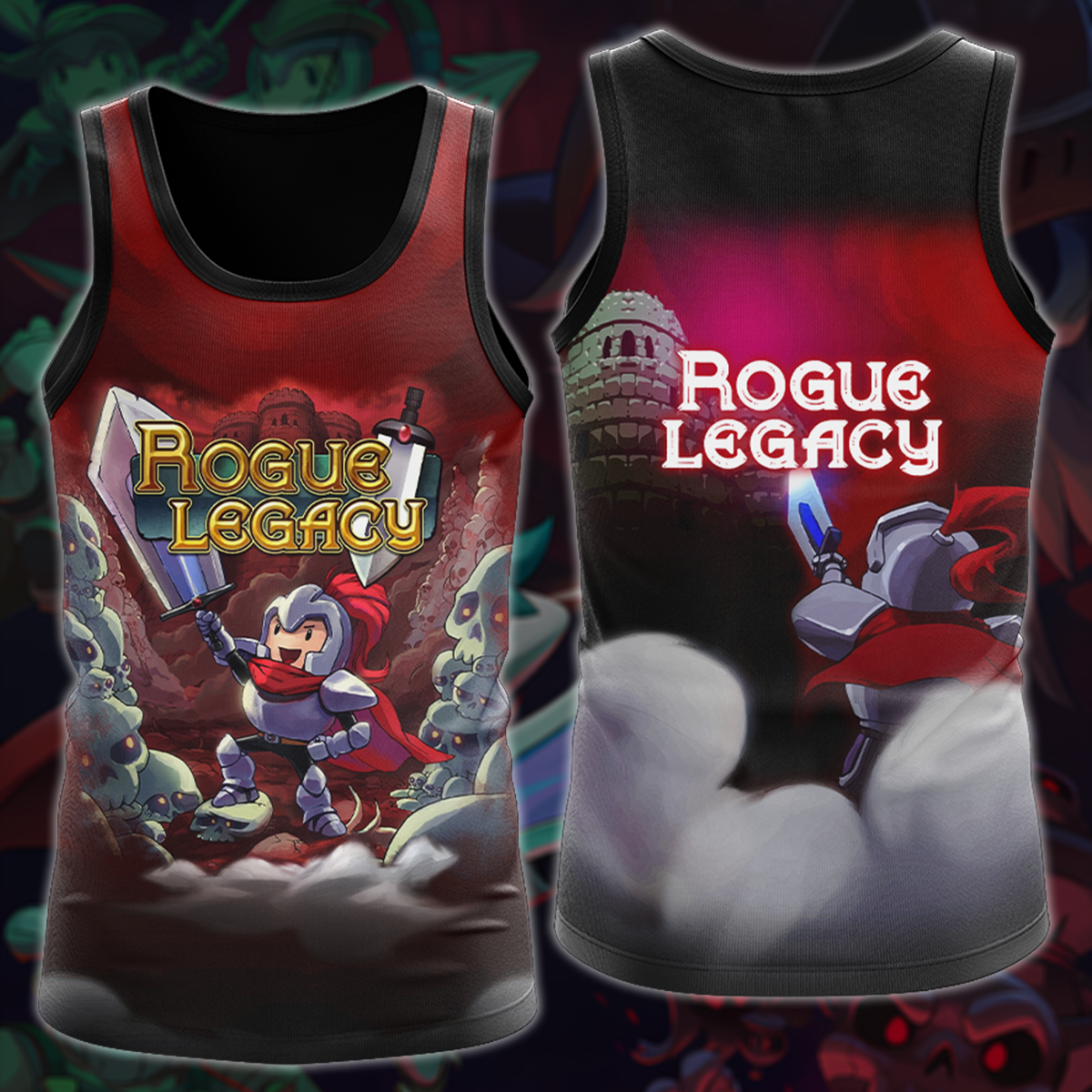 Rogue Legacy 2 Video Game All-Over T-shirt Hoodie Tank Top Hawaiian Shirt Beach Shorts Joggers Tank Top