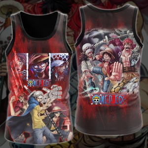 One Piece Luffy Kid Law Anime Manga 3D All Over Print T-shirt Tank Top Zip Hoodie Pullover Hoodie Hawaiian Shirt Beach Shorts Jogger Tank Top S 