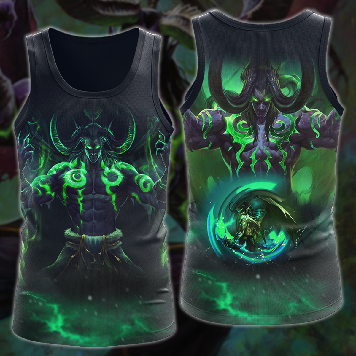 World Of Warcraft Illidan Stormrage Video Game 3D All Over Print T-shirt Tank Top Zip Hoodie Pullover Hoodie Hawaiian Shirt Beach Shorts Jogger Tank Top