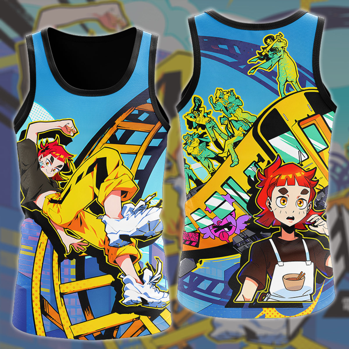 Denshattack Video Game All Over Printed T-shirt Tank Top Zip Hoodie Pullover Hoodie Hawaiian Shirt Beach Shorts Joggers
