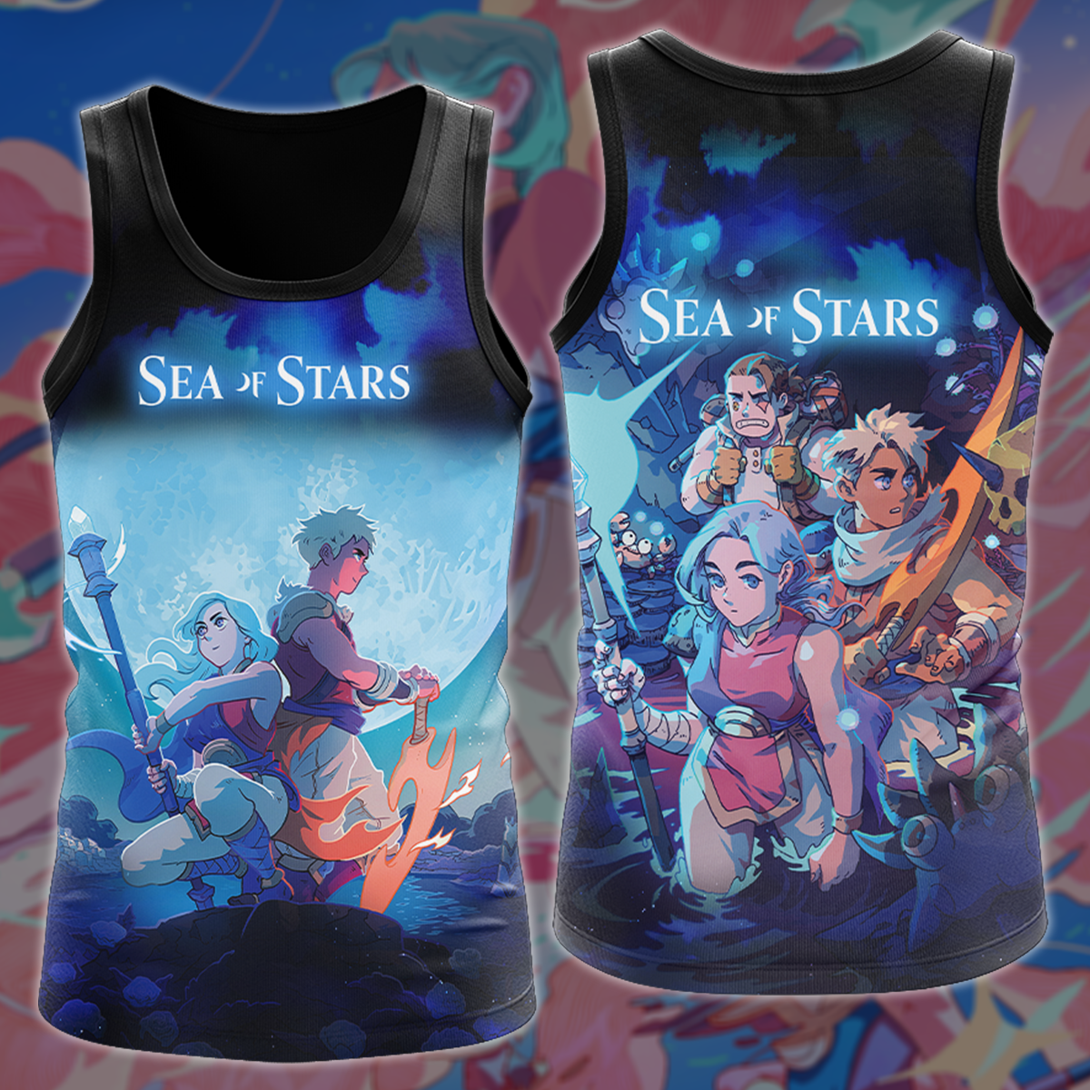 Sea of Stars Video Game 3D All Over Printed T-shirt Tank Top Zip Hoodie Pullover Hoodie Hawaiian Shirt Beach Shorts Joggers Tank Top