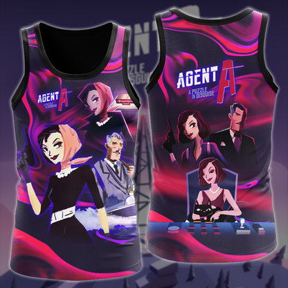 Agent A: Puzzle in disguise Video Game All-Over T-shirt Hoodie Tank Top Hawaiian Shirt Beach Shorts Joggers Tank Top