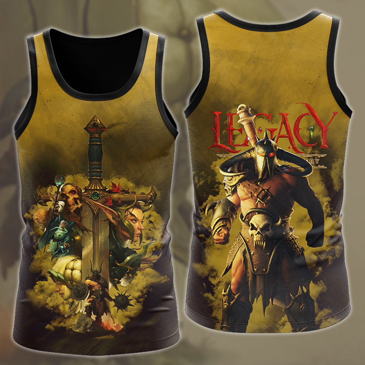 Legacy: Steel & Sorcery Video Game All Over Printed T-shirt Tank Top Zip Hoodie Pullover Hoodie Hawaiian Shirt Beach Shorts Joggers Tank Top