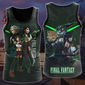 Final Fantasy VII Video Game 3D All Over Printed T-shirt Tank Top Zip Hoodie Pullover Hoodie Hawaiian Shirt Beach Shorts Joggers Tank Top S 