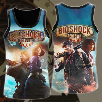 Bioshock Infinite Video Game All Over Printed T-shirt Tank Top Zip Hoodie Pullover Hoodie Hawaiian Shirt Beach Shorts Joggers Tank Top