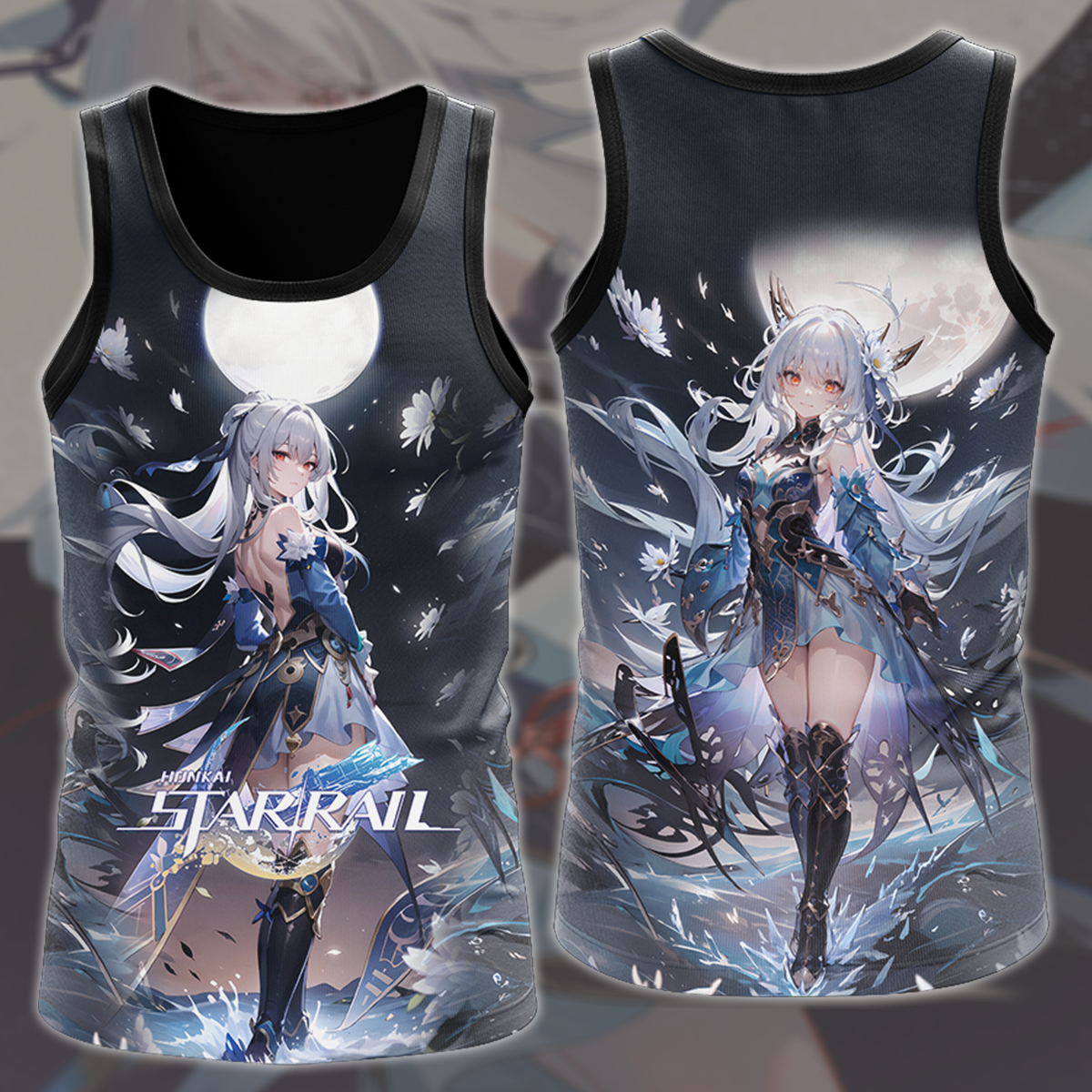 Honkai: Star Rail Jingliu Video Game All Over Printed T-shirt Tank Top Zip Hoodie Pullover Hoodie Hawaiian Shirt Beach Shorts Joggers Tank Top