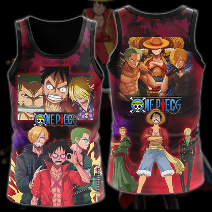 One Piece Luffy Sanji Zoro Anime Manga 3D All Over Print T-shirt Tank Top Zip Hoodie Pullover Hoodie Hawaiian Shirt Beach Shorts Jogger Tank Top