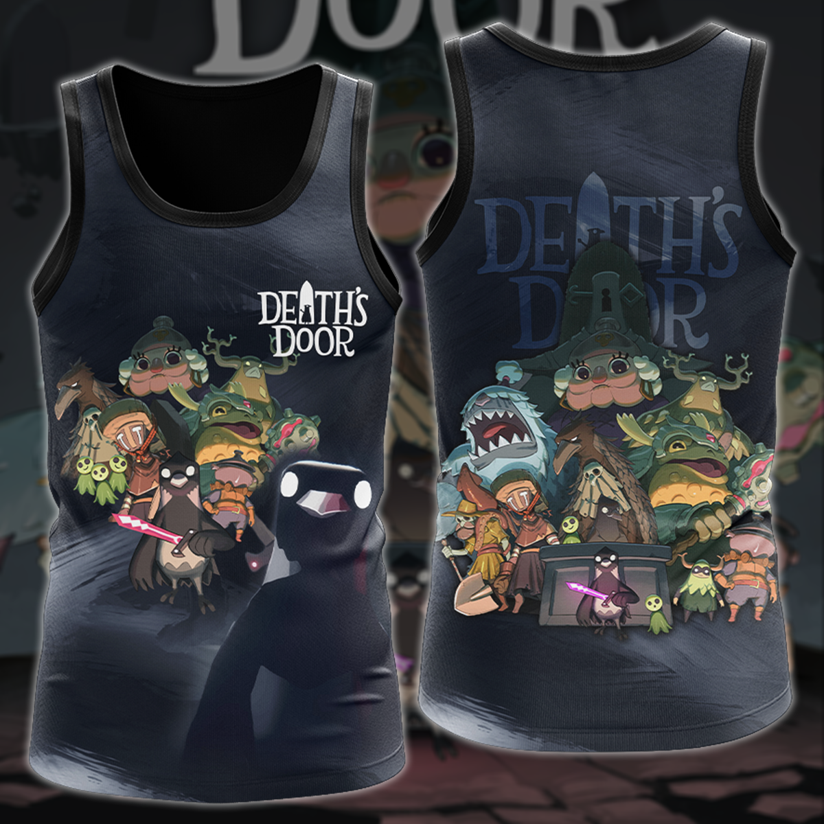 Death’s Door Video Game All-Over T-shirt Hoodie Tank Top Hawaiian Shirt Beach Shorts Joggers Tank Top