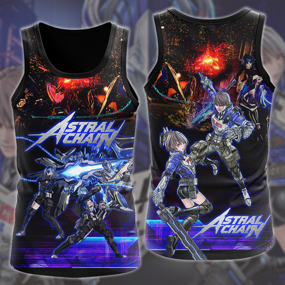 Astral Chain Video Game All Over Printed T-shirt Tank Top Zip Hoodie Pullover Hoodie Hawaiian Shirt Beach Shorts Joggers Tank Top