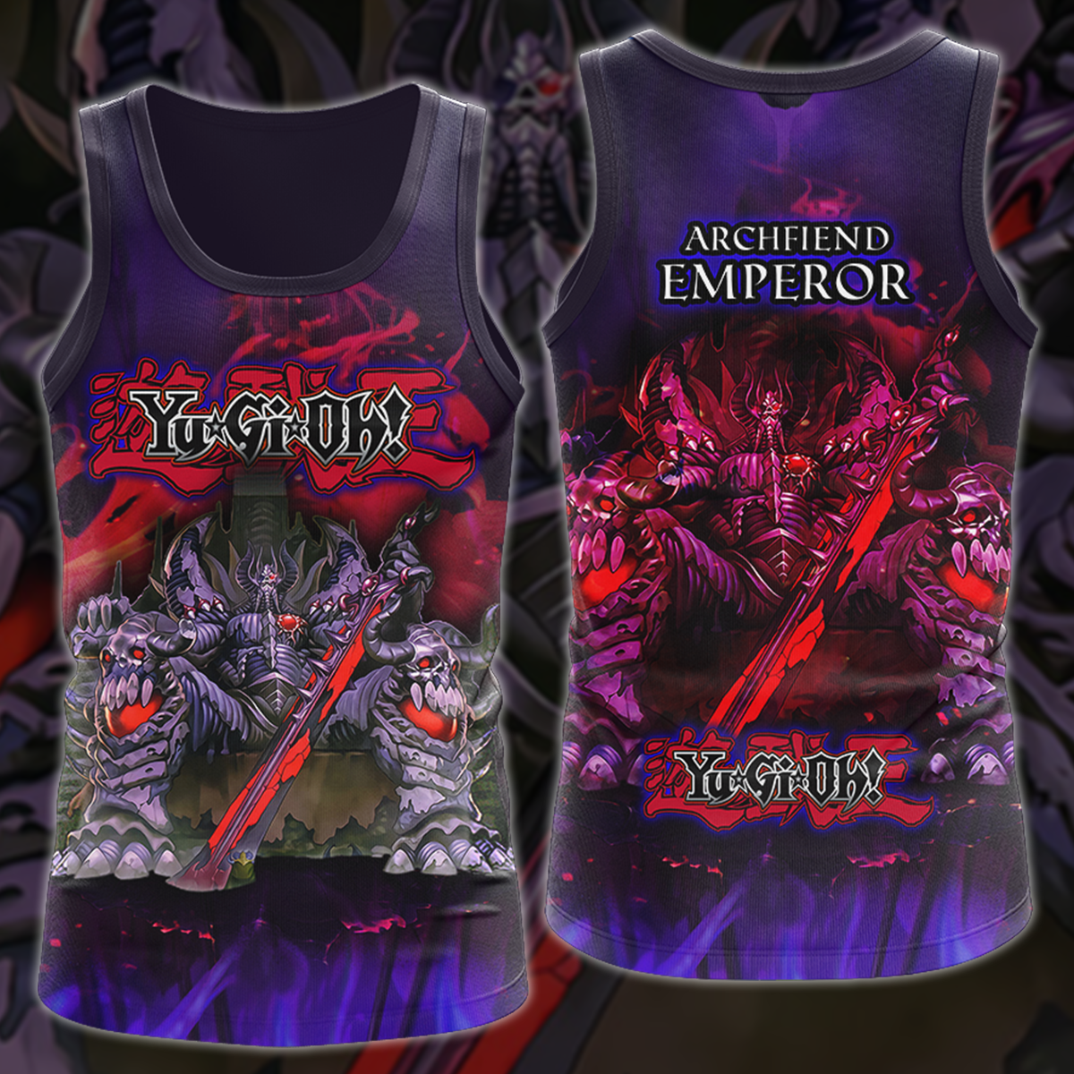 Yu-Gi-Oh! Archfiend Emperor Video Game 3D All Over Print T-shirt Tank Top Zip Hoodie Pullover Hoodie Hawaiian Shirt Beach Shorts Jogger Tank Top