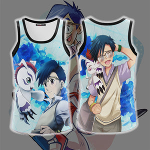 Digimon Joe and Gomamon Unisex 3D T-shirt Tank Top S 