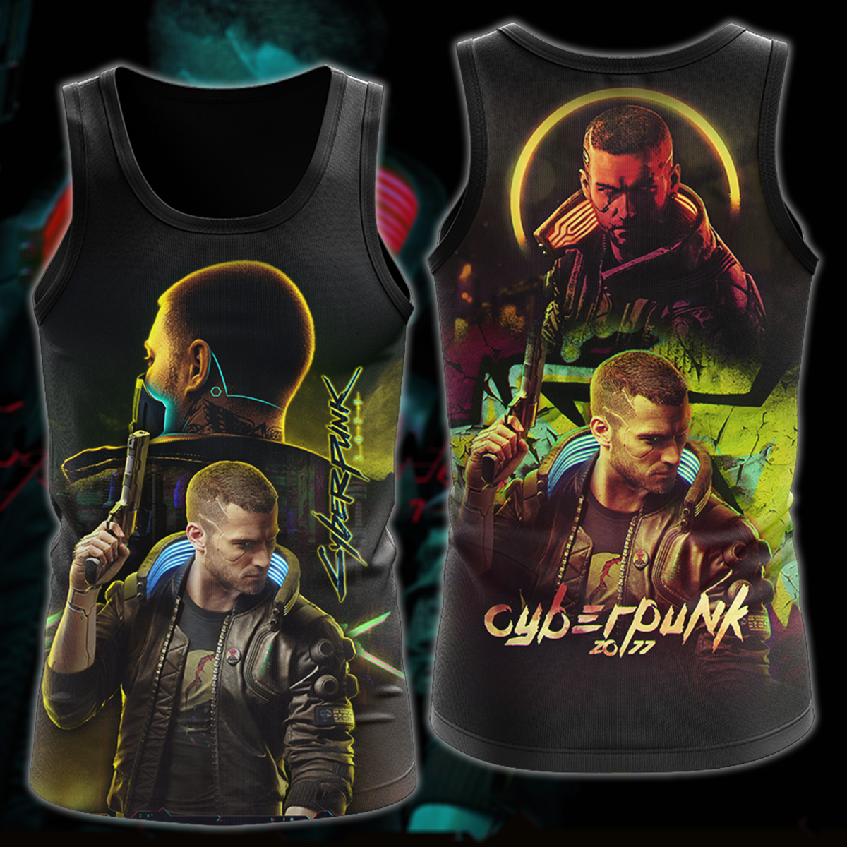 Cyberpunk 2077 Video Game 3D All Over Print T-shirt Tank Top Zip Hoodie Pullover Hoodie Hawaiian Shirt Beach Shorts Jogger Tank Top