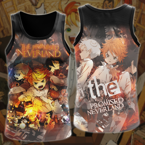 The Promised Neverland Anime All-Over T-shirt Hoodie Tank Top Hawaiian Shirt Beach Shorts Joggers Tank Top S 