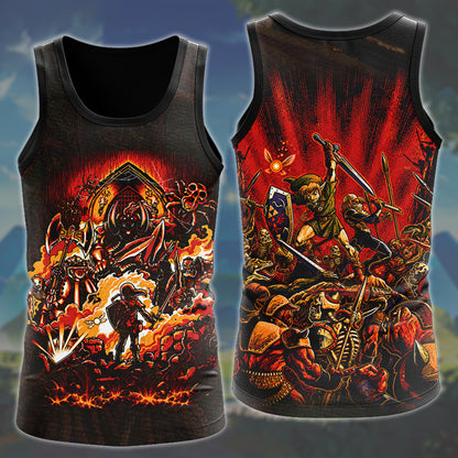 The Legend of Zelda Ocarina of Time Video Game All Over Printed T-shirt Tank Top Zip Hoodie Pullover Hoodie Hawaiian Shirt Beach Shorts Joggers
