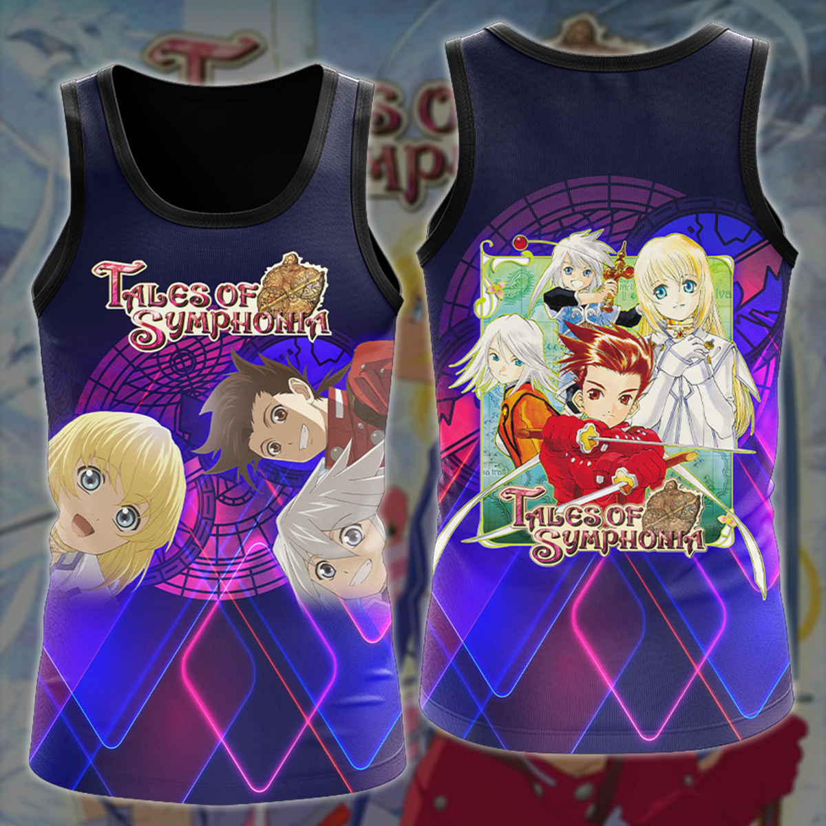 Tales of Symphonia Video Game All-Over T-shirt Hoodie Tank Top Hawaiian Shirt Beach Shorts Joggers Tank Top