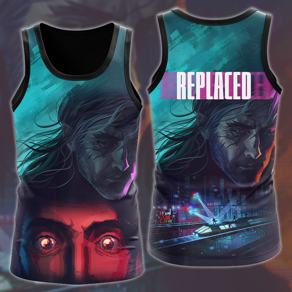 REPLACED Video Game All Over Printed T-shirt Tank Top Zip Hoodie Pullover Hoodie Hawaiian Shirt Beach Shorts Joggers