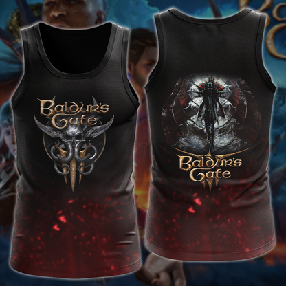Baldur's Gate 3 Video Game All-Over T-shirt Hoodie Tank Top Hawaiian Shirt Beach Shorts Joggers Tank Top